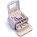 Vlando Princess Style Jewelry Box for Girls Jewelry Box Girls 8-12 3-Layer Kids Jewelry Box with Mirror Little Girls Jewelry Box Valentines Day Gifts for Self (Purple)